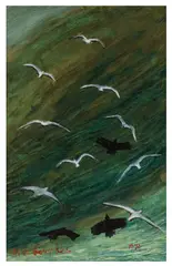 Untitled by Alan Lowndes, oil on board, offered Jun 2025