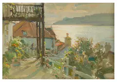 Untitled by David Jan Curtis, oil on board, offered Jun 2025