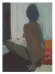 Untitled by Brian Ballard, oil on board, offered Jun 2025