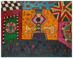 Untitled by Alan Davie, oil on canvas, offered Jun 2025
