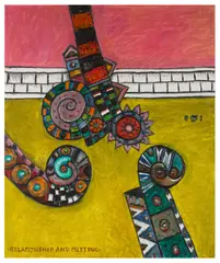 Untitled by Alan Davie, oil on canvas, offered Jun 2025