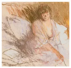 Untitled by Bernard Dunstan, pastel, offered Jun 2025