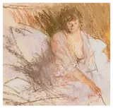 Untitled by Bernard Dunstan, pastel, offered Jun 2025