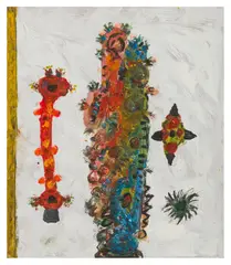 Untitled by Alan Davie, oil on board, offered Jun 2025
