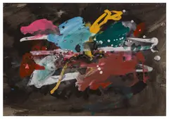 Untitled by Alan Davie, oil on paper, offered Jun 2025