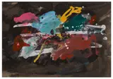 Untitled by Alan Davie, oil on paper, offered Jun 2025