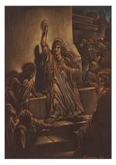 Untitled by Peter Howson, pastel, offered Jun 2025