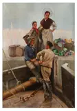 Untitled by Auguste Besnou, oil on canvas, offered Jun 2025