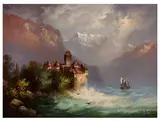 Untitled by Hubert Sattler, oil on board, offered Jun 2025