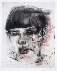 Red Stare by Jenny Saville, print, sold Oct 2024