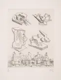 Untitled by Henry Moore, Drypoint with etching, offered Oct 2024