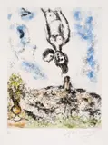 La Nuit Des Amoureux à Saint Paul by Marc Chagall, Etching with aquatint printed in colours, sold Oct 2024