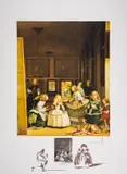 Les ménines by Salvador Dalí, Lithograph printed in colours, sold Oct 2024