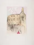 Gala's Castle by Salvador Dalí, Etching with drypoint and pochoir in colours, sold Oct 2024