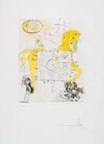 Chevalier Royal de l'Apocalypse by Salvador Dalí, Engraving with aquatint printed in colours, sold Oct 2024