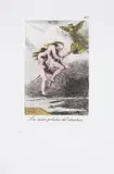 Los Incas peludos del atardecer by Salvador Dalí, Drypoint on heliogravure with pochoir, offered Oct 2024