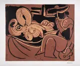 L’Aubade avec Femme Endormie by Pablo Picasso, Linocut printed in colours, sold Oct 2024