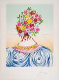 Gala en fleurs by Salvador Dalí, Lithograph printed in colours, sold Oct 2024