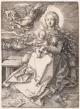 The Virgin and Child crowned by one Angel by Albrecht Durer, Engraving, offered Oct 2024