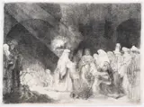 The Presentation in the Temple: Oblong Print by Rembrandt Harmensz van Rijn, Print Etching, drypoint and engraving, circa, offered Oct 2024