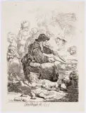 The Pancake Woman by Rembrandt Harmensz van Rijn, Etching, sold Oct 2024