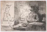 The Golf Player by Rembrandt Harmensz van Rijn, Etching and engraving, sold Oct 2024