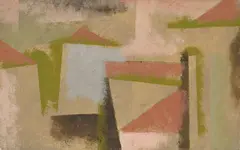 Tuscan roofs by Michael Canney, Oil on board, sold Oct 2024