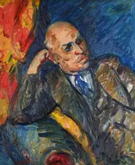 Portrait of dudley wallis by Matthew Smith, Oil on canvas, sold Oct 2024