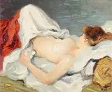 Nu allonge by Marcel Dyf, Oil on canvas, sold Oct 2024