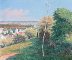 Les hauteurs de triel-sur-seine by Victor Vignon, 1881, Oil on canvas, sold Oct 2024