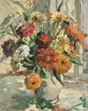 Still life of flowers by Dorothea Sharp, Oil on board, sold Oct 2024