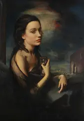 Portrait of juanita forbes by Pietro Annigoni, 1953, Tempera grassa on panel, sold Oct 2024