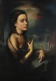 Portrait of juanita forbes by Pietro Annigoni, 1953, Tempera grassa on panel, sold Oct 2024