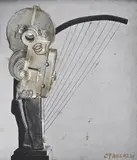 Harp by Eduardo Paolozzi, Collage, sold Oct 2024