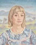 Portrait of lady kelvedon, ingrid channon by Oliver Messel, Oil on canvas-board, sold Oct 2024