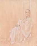 Study of mica ertegun by Oliver Messel, Oil on canvas, laid to board, sold Oct 2024