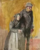 The old soldier by Walter Sickert, Oil on canvas, sold Oct 2024