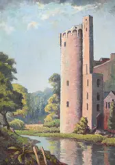 Caister castle by Walter James Steggles, Oil on canvas, sold Oct 2024