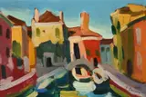 Rio chi s. vio, venezia by Roberto Ferruzzi, Oil on board, sold Oct 2024