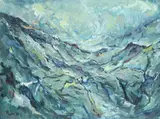 North yorkshire moors by Leslie Marr, Oil on canvas, sold Oct 2024