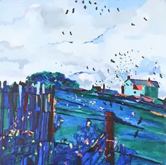 Skinkle, nr tenby by Philip Sutton, 1989, Oil on canvas, sold Oct 2024