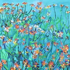 The climate's delicate, the air most sweet by Philip Sutton, 1989, Oil on canvas, sold Oct 2024