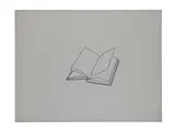 Untitled 5502y (open book) by Michael Craig-Martin, 1990, oil, sold Oct 2024