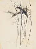 Studies for young september's cornfield by Alan Reynolds, Ink and watercolour, sold Oct 2024