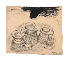 Mechanical study by Eduardo Paolozzi, Ink, sold Oct 2024