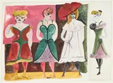 Costume design for miracle in the gorbals by Edward Burra, Watercolour, ink and gouache, sold Oct 2024