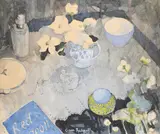 Still life with jug of flowers by Anne Redpath, Watercolour, sold Oct 2024