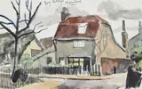 Ivy cottage, wanstead by Elwin Hawthorne, Watercolour and pencil, sold Oct 2024