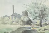 Roneo corner by Elwin Hawthorne, Watercolour and pencil, sold Oct 2024