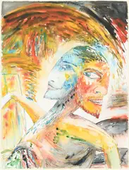 Prometheus by John Bellany, Watercolour, sold Oct 2024